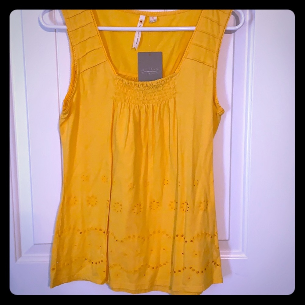 Anthropologie yellow top
